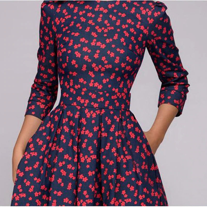 Valenzora Blumenkleid, Dreiviertelärmel