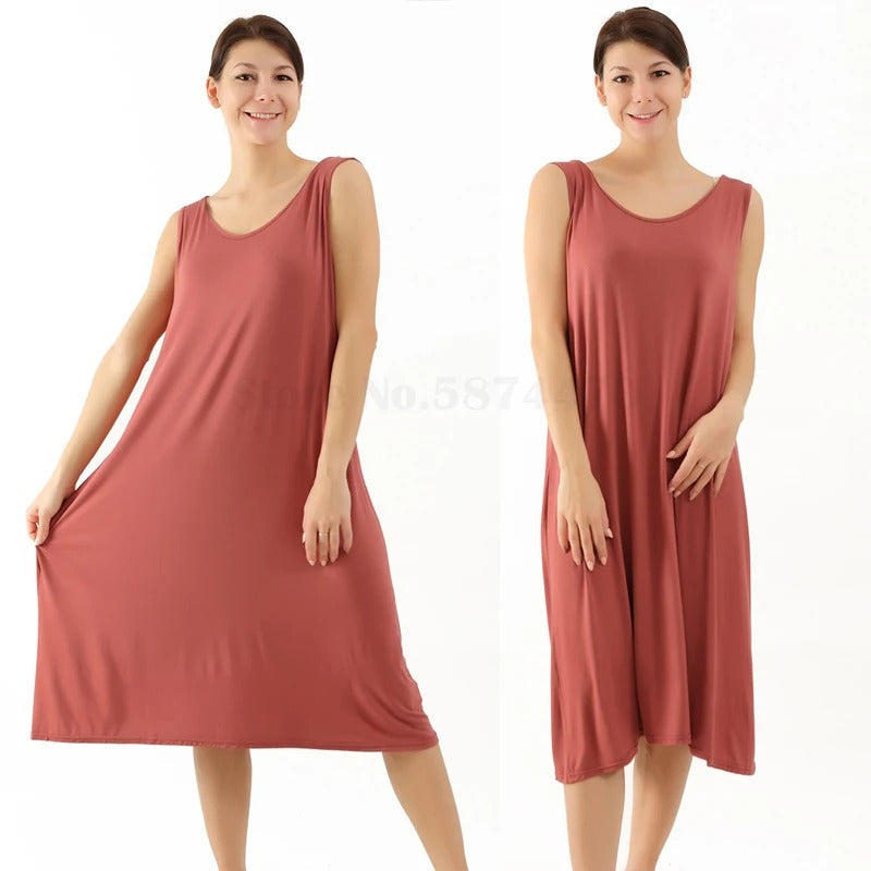 Valenzora | Sleeveless nightgown, soft material
