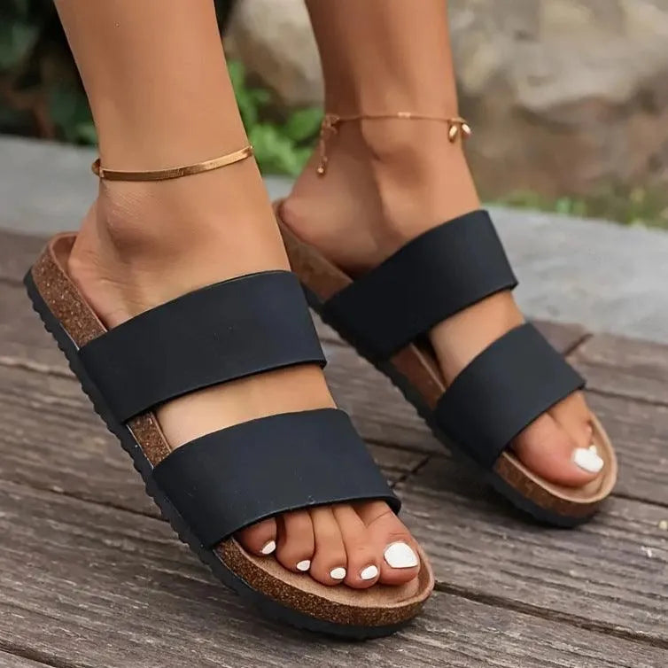 Valenzora | Damen flache Strand-Sandalen mit offener Spitze
