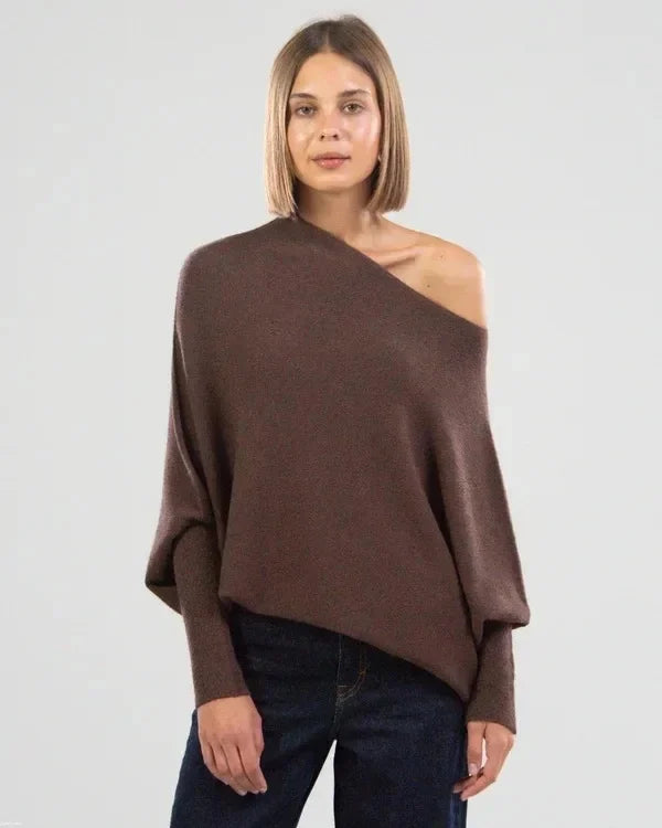 Valenzora | Asymmetrisch drapierter Pullover