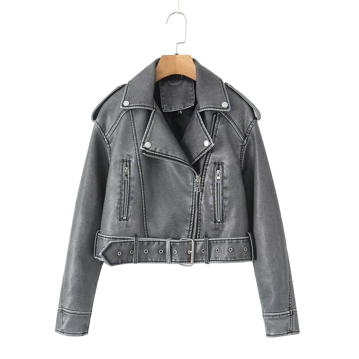Valenzora | Waschbare Übergangs-Lederjacke für Damen*