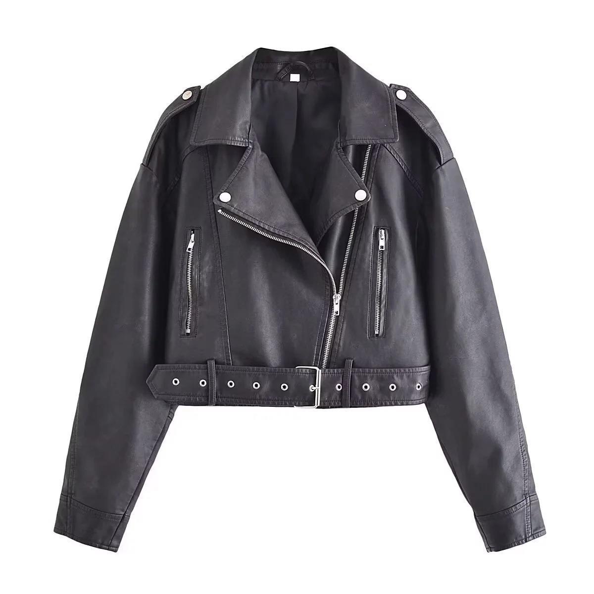 Valenzora | Waschbare Übergangs-Lederjacke für Damen*