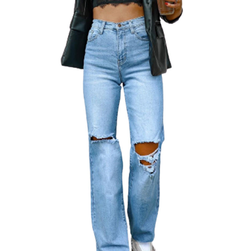Valenzora trousers with holes