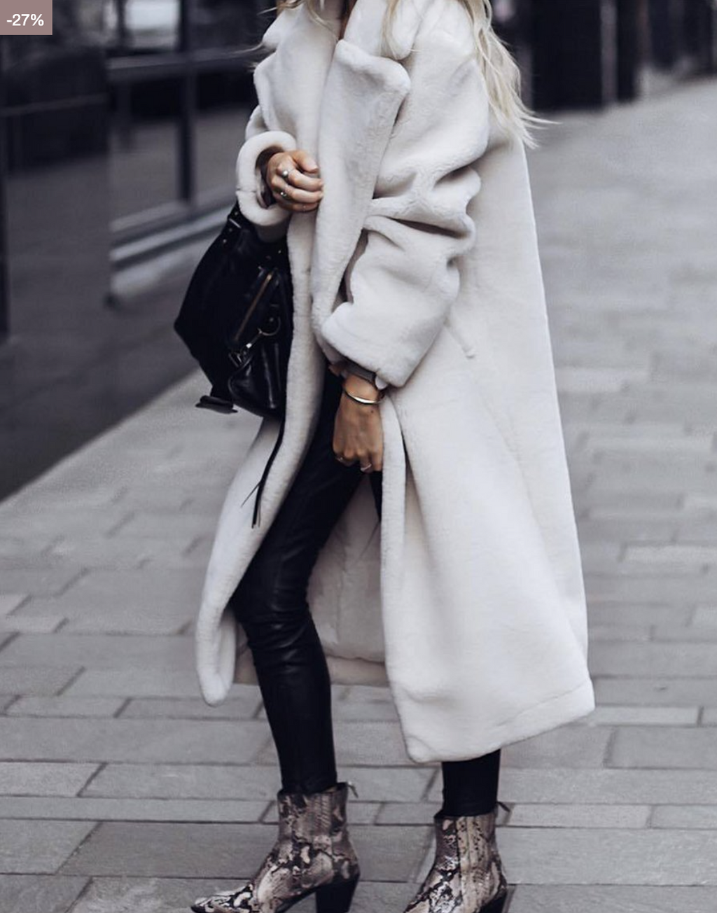 Valenzora – Urban Chic Teddyfell-Mantel für Damen