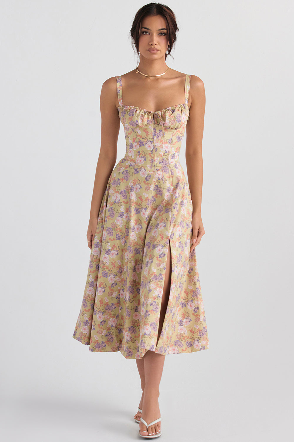 Florales Korsagenkleid