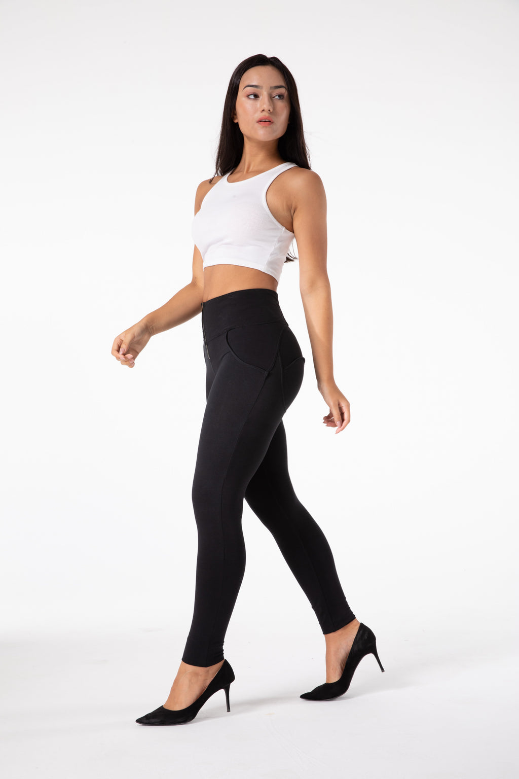 Valenzora | Tight black leggings with a high waist