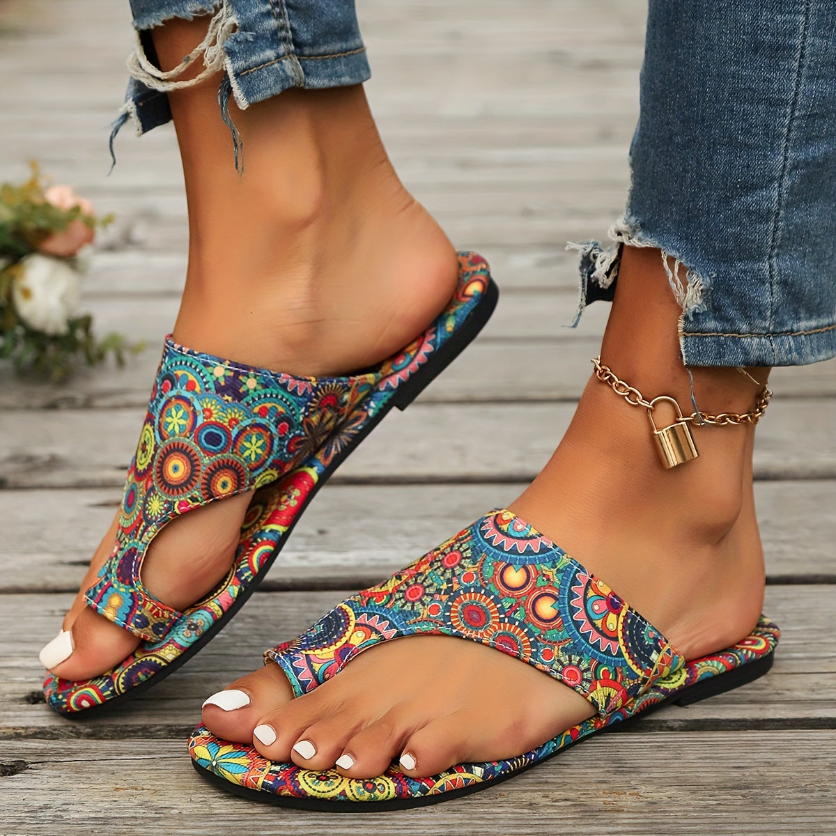 Valenzora | Floral Flip Flops for Women