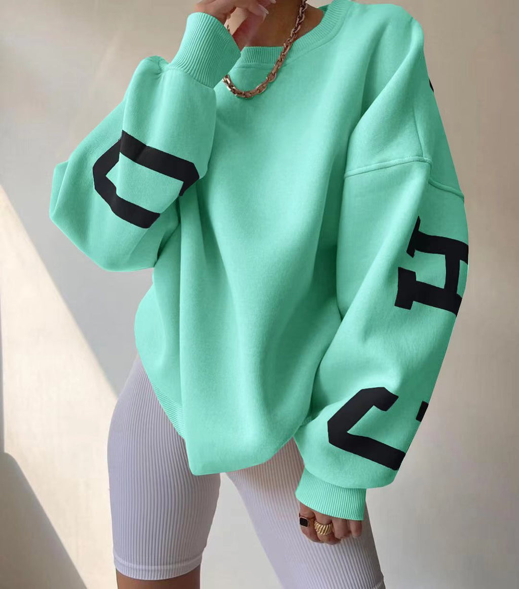 Valenzora | Oversized Langarm-Kapuzenpullover