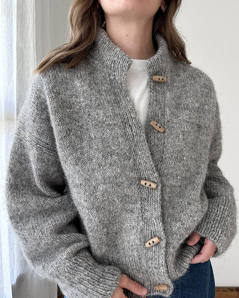 Valenzora | Grey cardigan with buttons