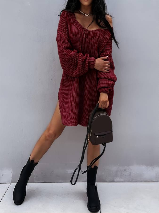 Valenzora – Übergroßes Strickkleid