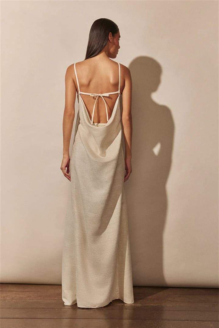 Valenzora | Maxikleid mit V-Ausschnitt und hohem Blumenschlitz