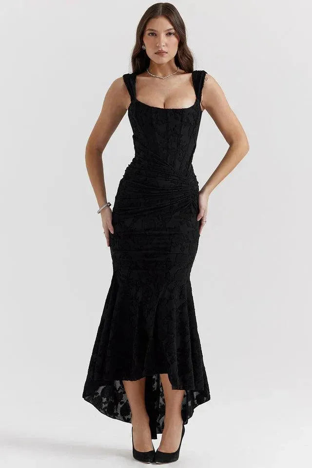 Valenzora | Vintage-Blumenkleid mit eingearbeiteten Korsettstäben und Falten. Perfekt für besondere Anlässe.