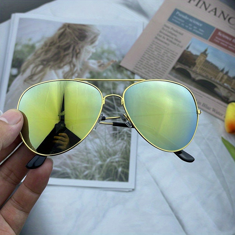 Valenzora | Classic Aviator Sunglasses with Gold Frame for Women