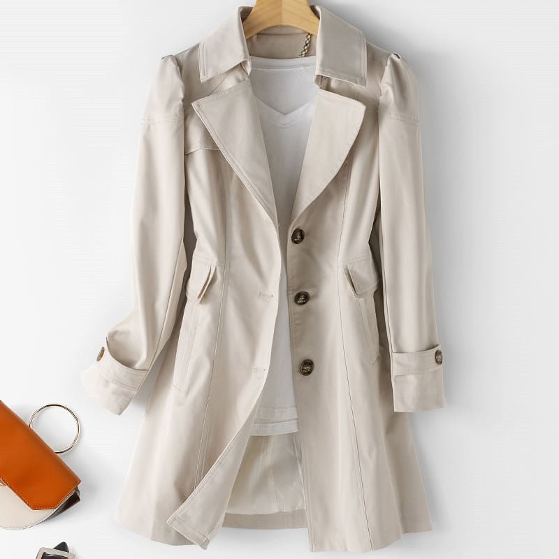 Valenzora Trench coat with double button placket