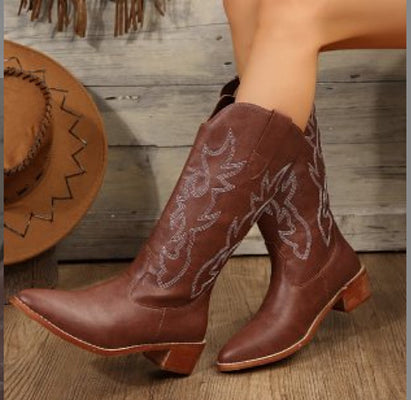 Valenzora Women's Western Boots | New Fashionable Cowboy Boots in Vintage Style