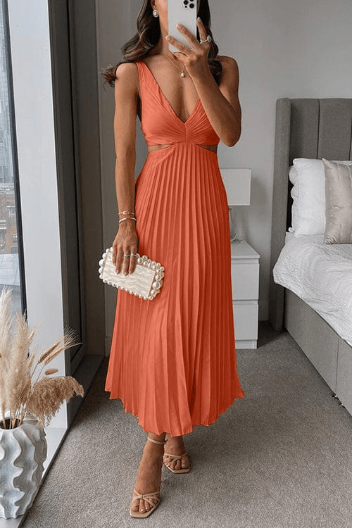 Valenzora | Kleid mit Plisseekragen, Damenabendkleid