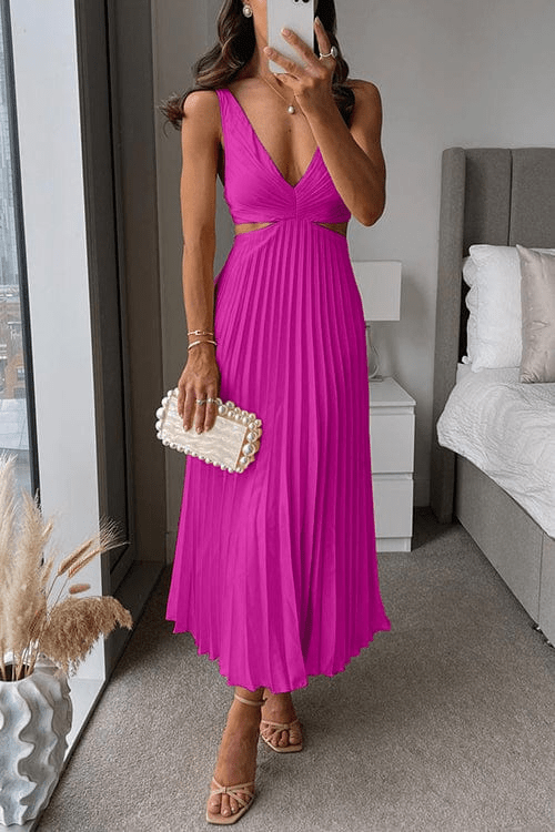 Valenzora | Kleid mit Plisseekragen, Damenabendkleid