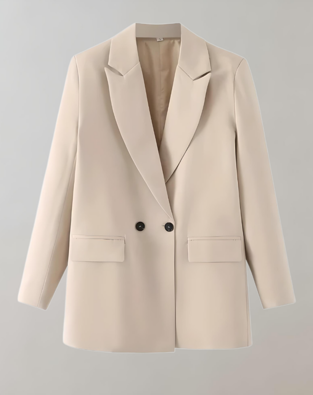 Valenzora | Comfortable solid color formal plus size collar blazer