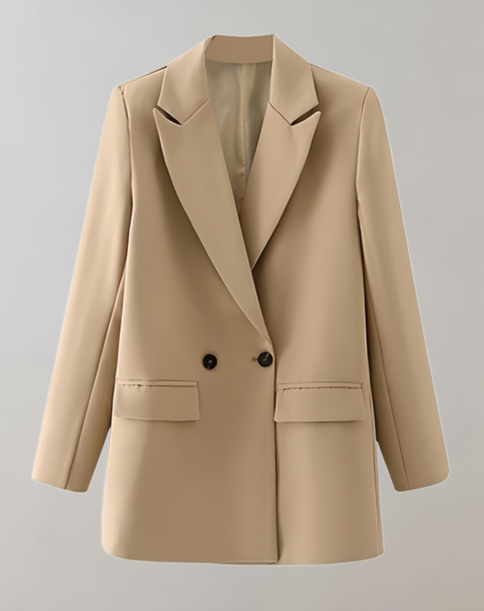 Valenzora | Comfortable solid color formal plus size collar blazer