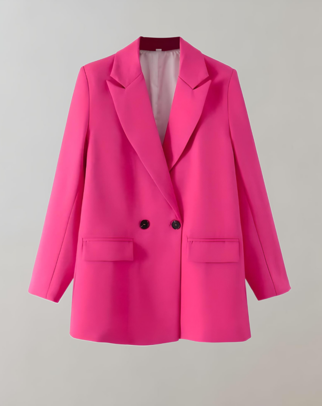 Valenzora | Comfortable solid color formal plus size collar blazer