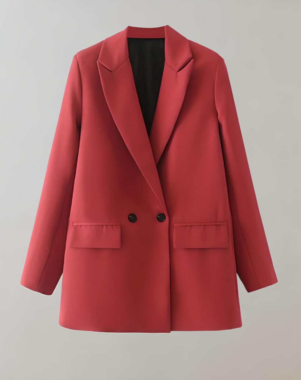 Valenzora | Comfortable solid color formal plus size collar blazer