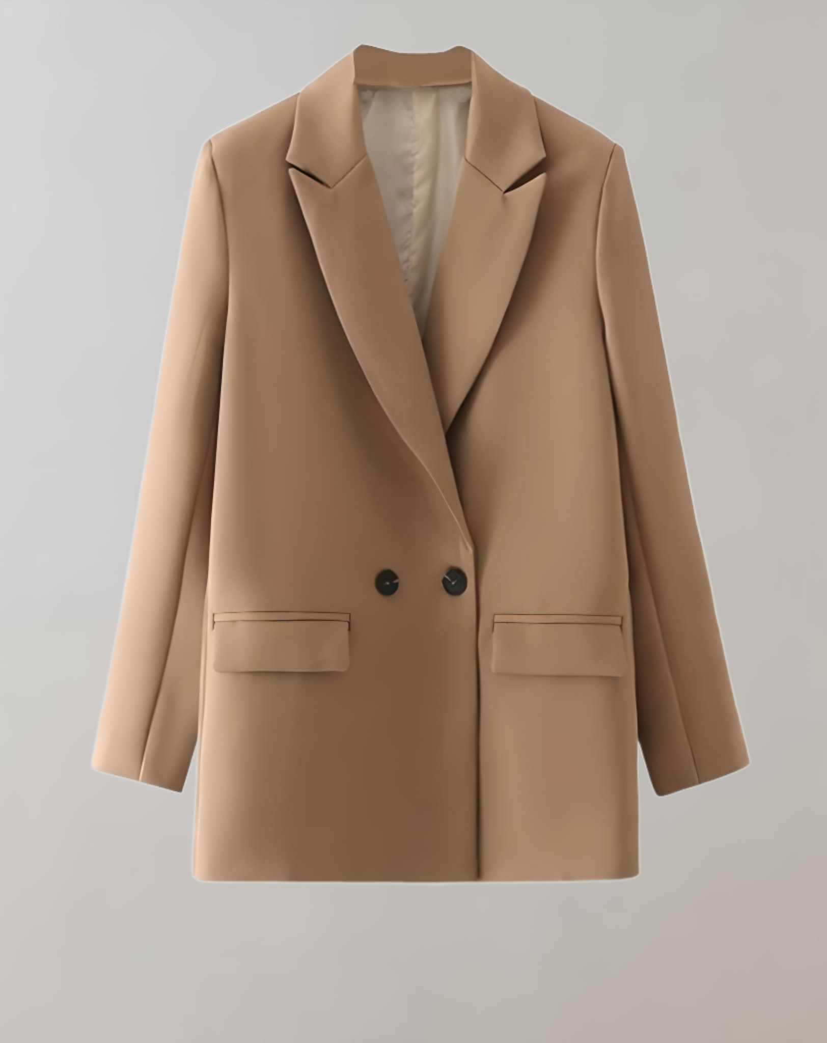 Valenzora | Comfortable solid color formal plus size collar blazer