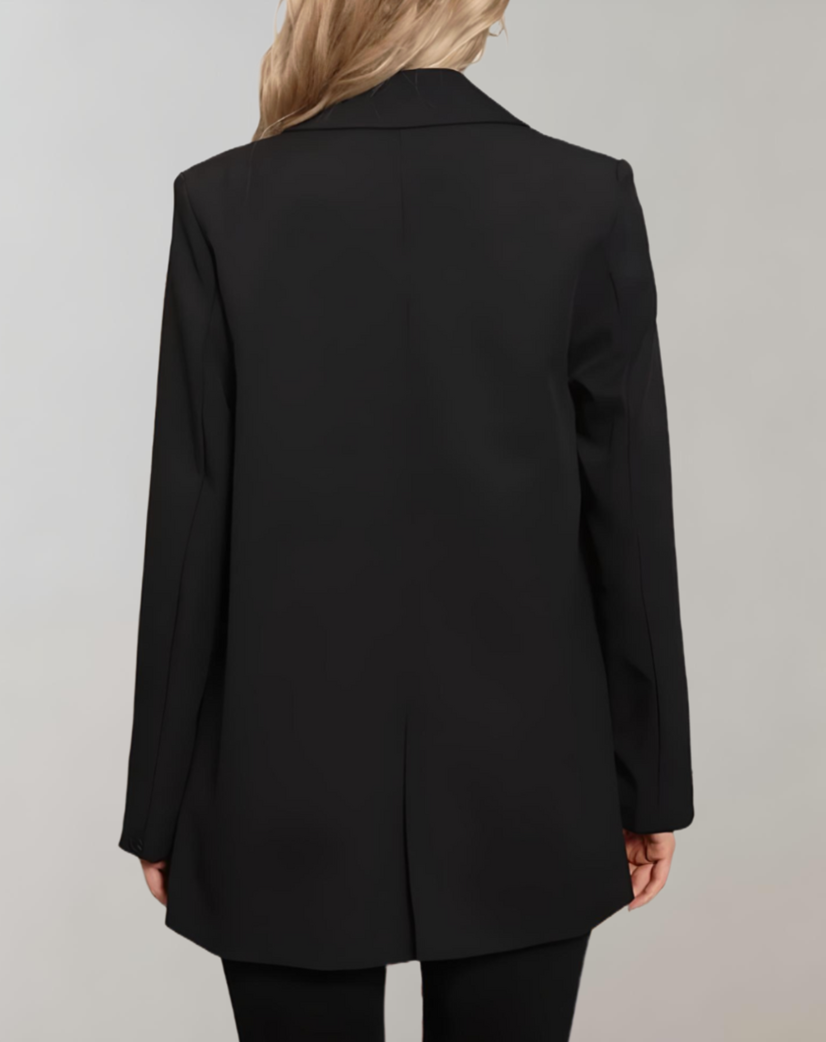 Valenzora | Comfortable solid color formal plus size collar blazer