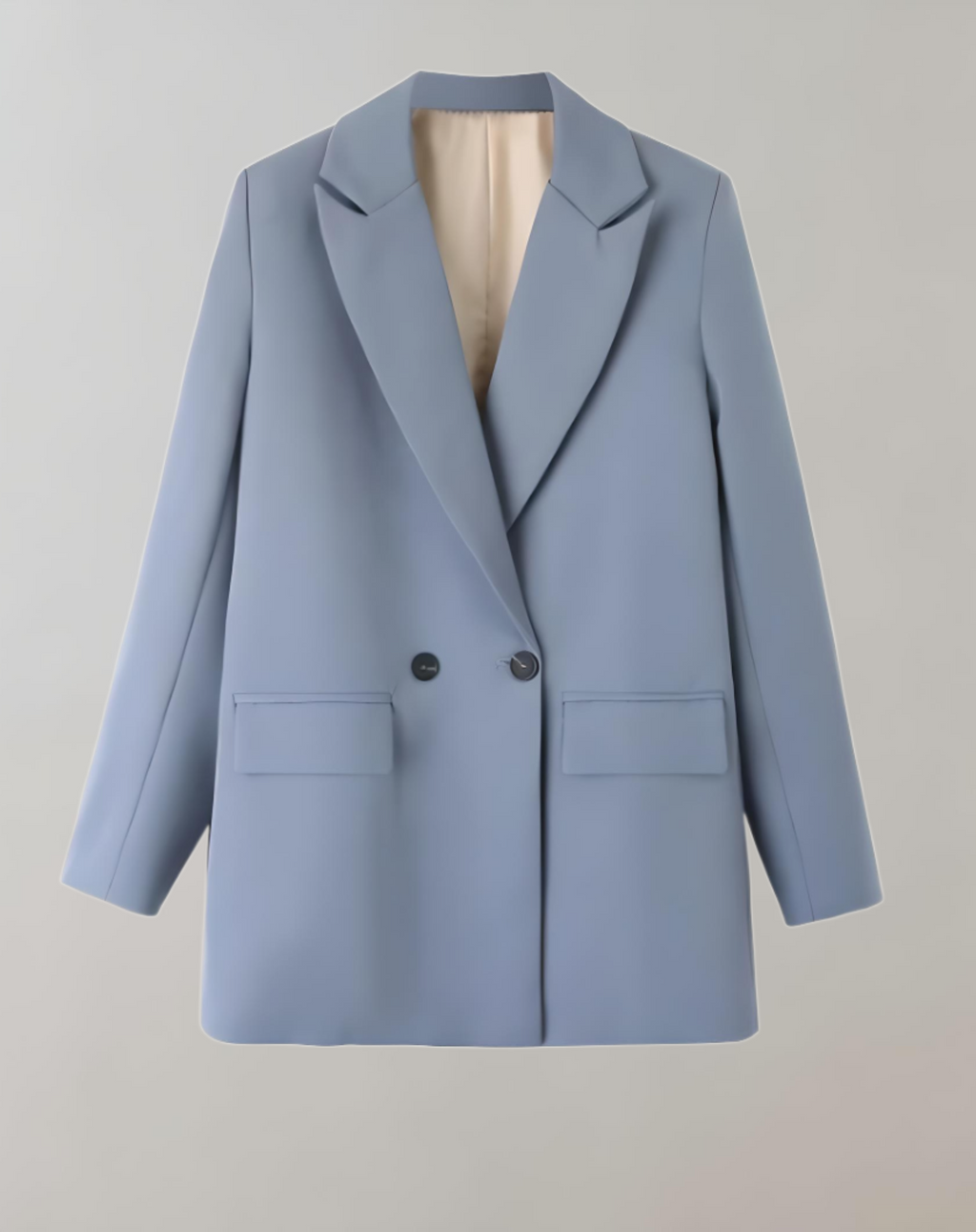 Valenzora | Comfortable solid color formal plus size collar blazer