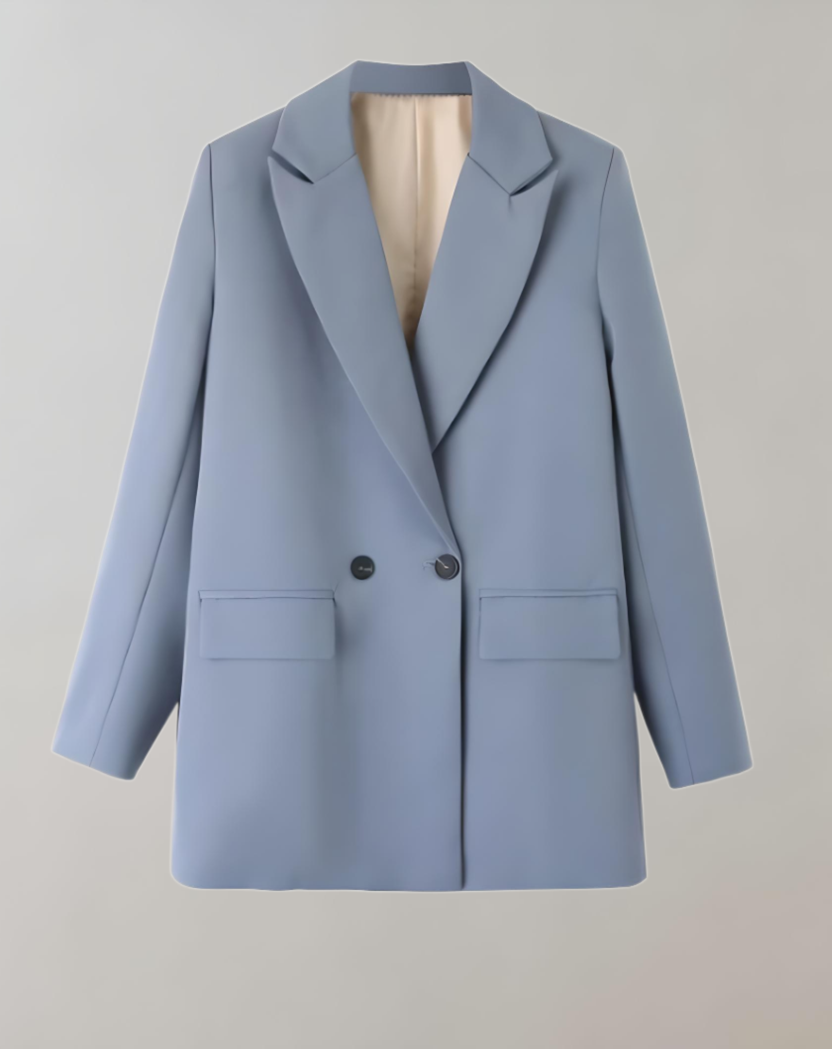 Valenzora | Comfortable solid color formal plus size collar blazer