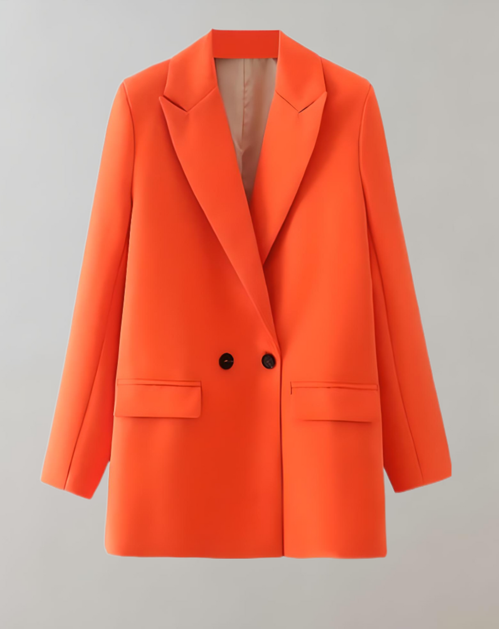 Valenzora | Comfortable solid color formal plus size collar blazer