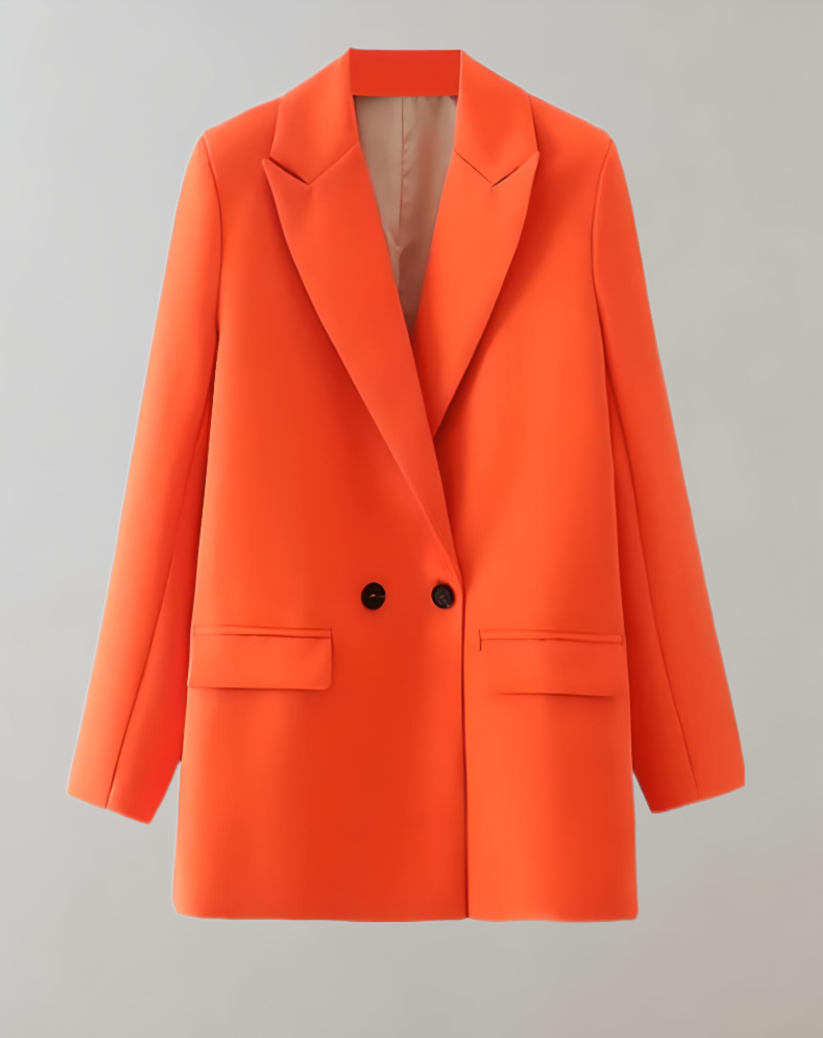 Valenzora | Comfortable solid color formal plus size collar blazer