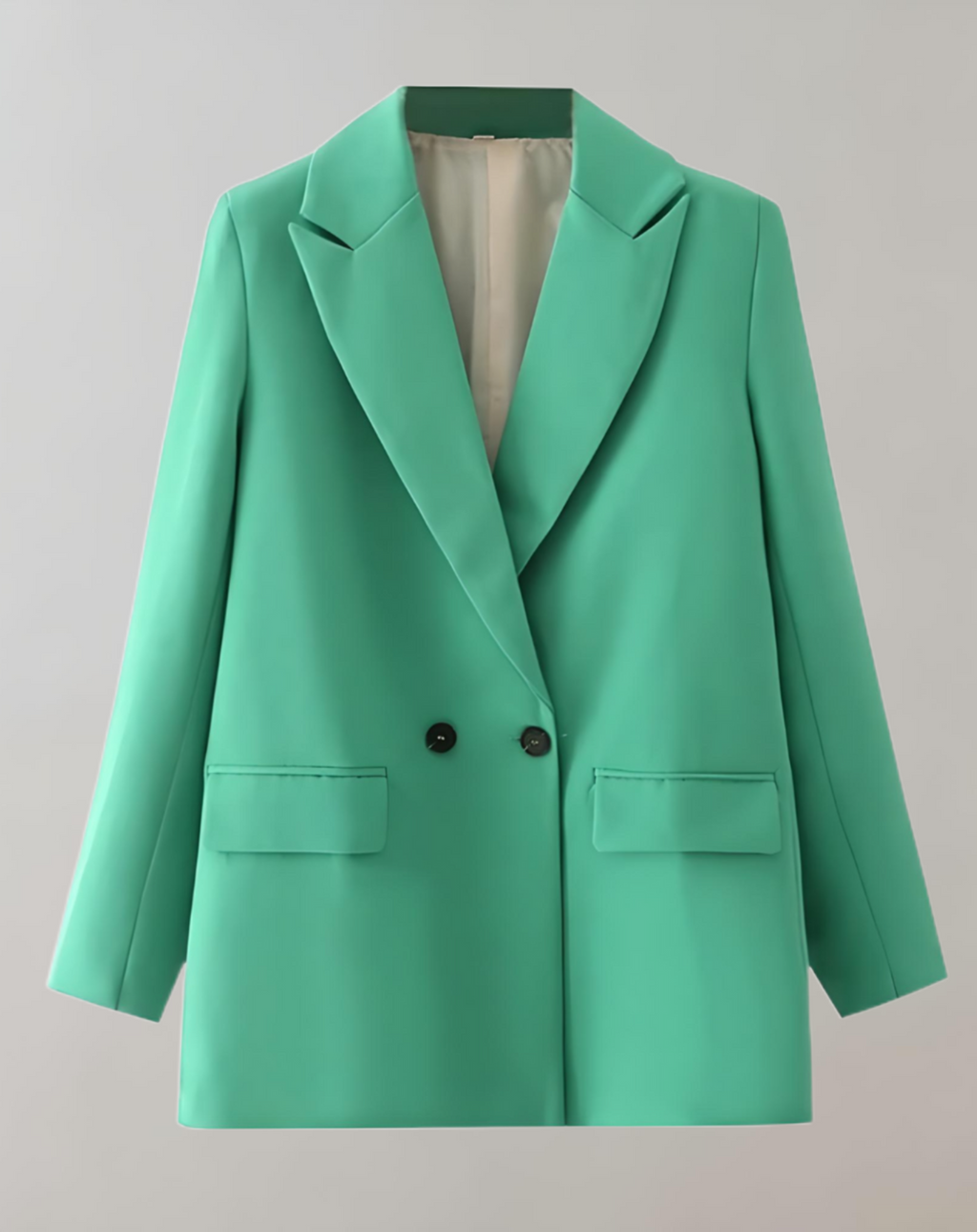 Valenzora | Comfortable solid color formal plus size collar blazer