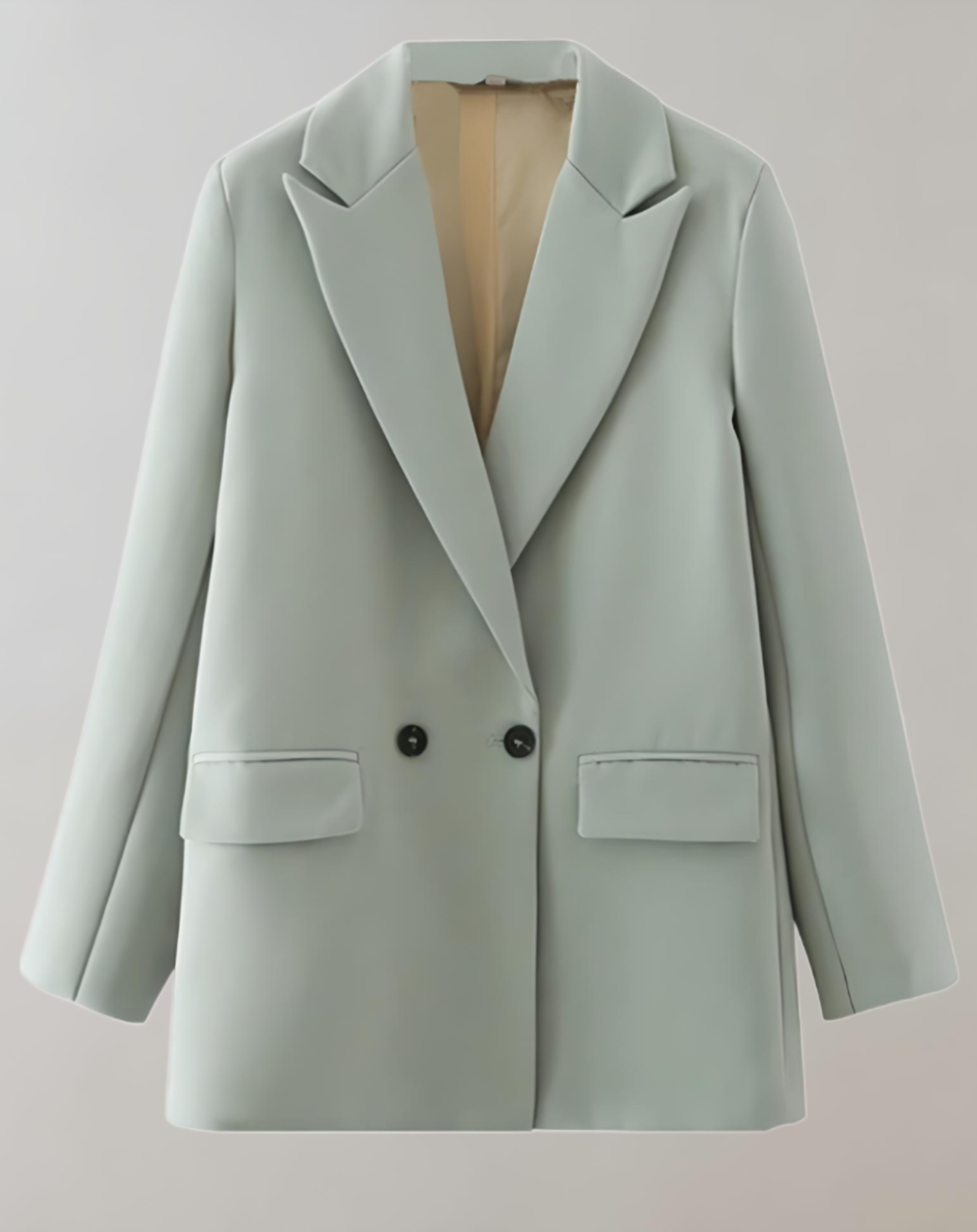Valenzora | Comfortable solid color formal plus size collar blazer