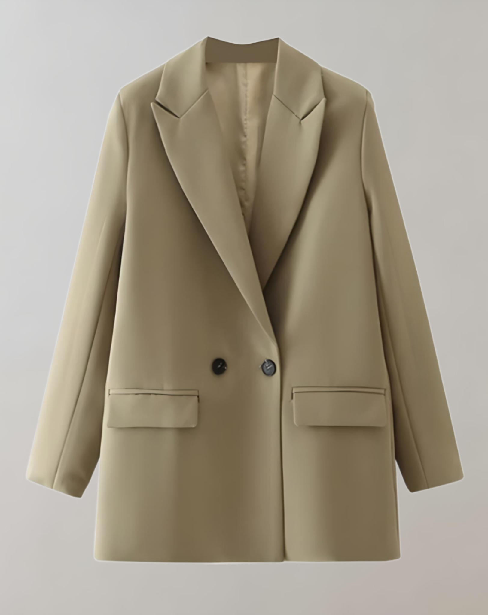 Valenzora | Comfortable solid color formal plus size collar blazer