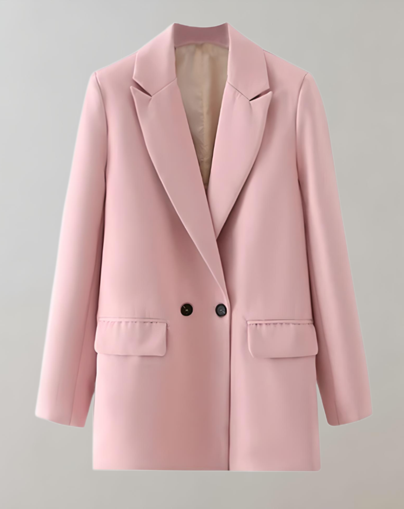 Valenzora | Comfortable solid color formal plus size collar blazer