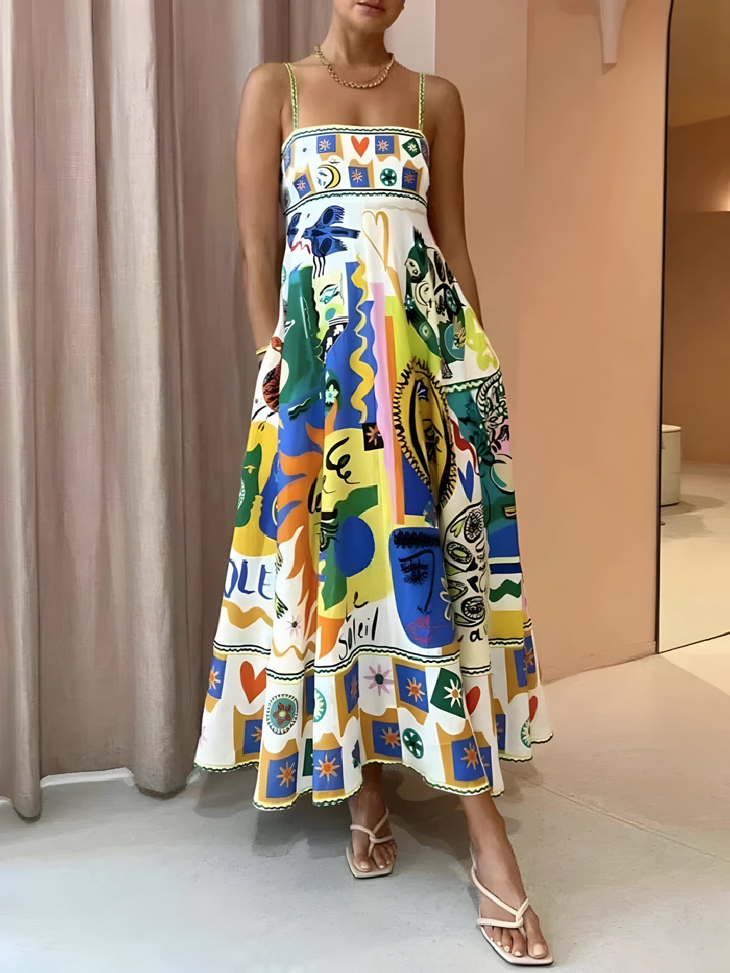 Valenzora | Vibrant linen summer dress