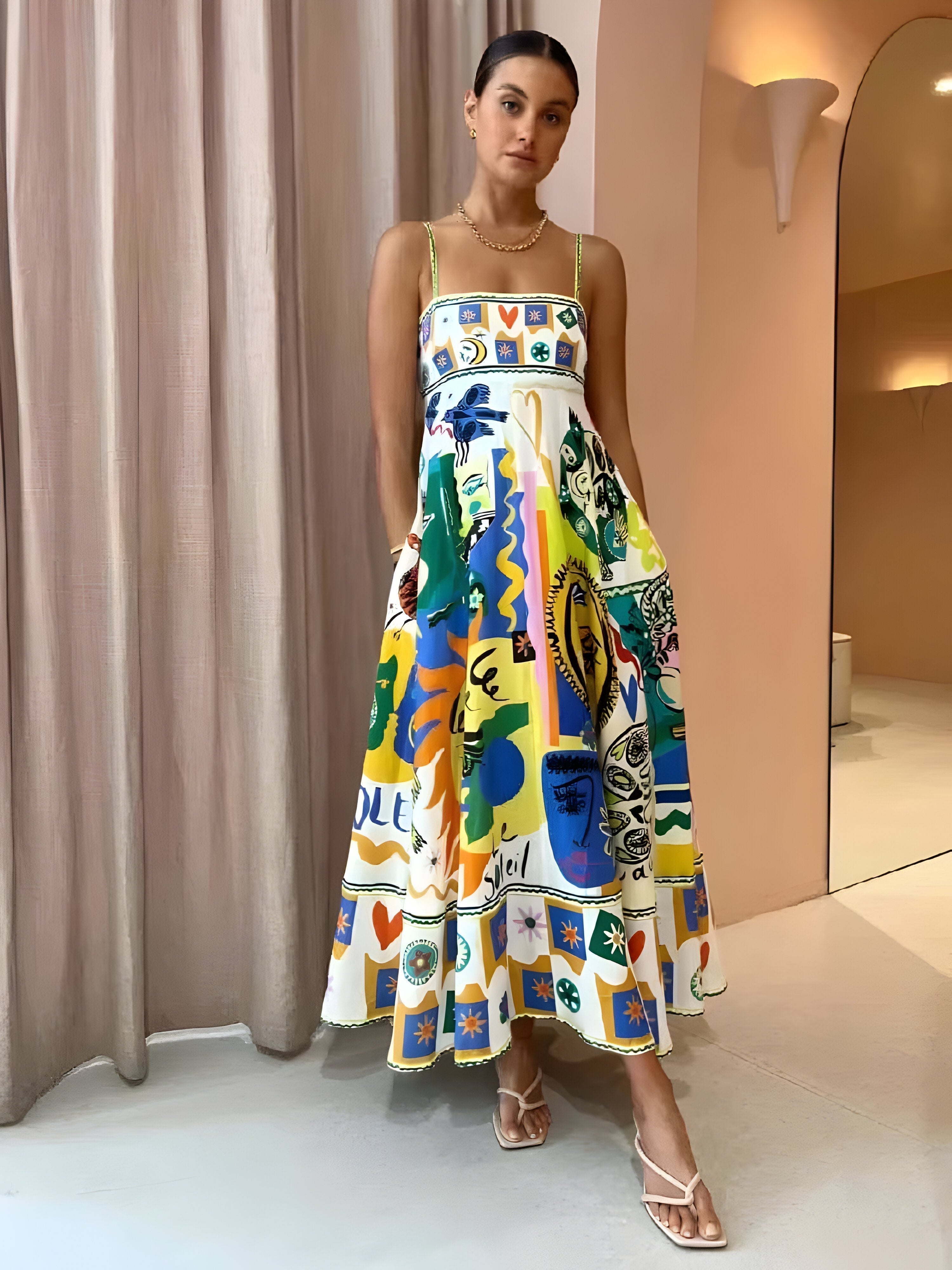 Valenzora | Vibrant linen summer dress