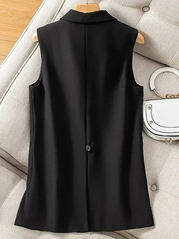Valenzora | Women's Vest Jacket Sleeveless Blazer