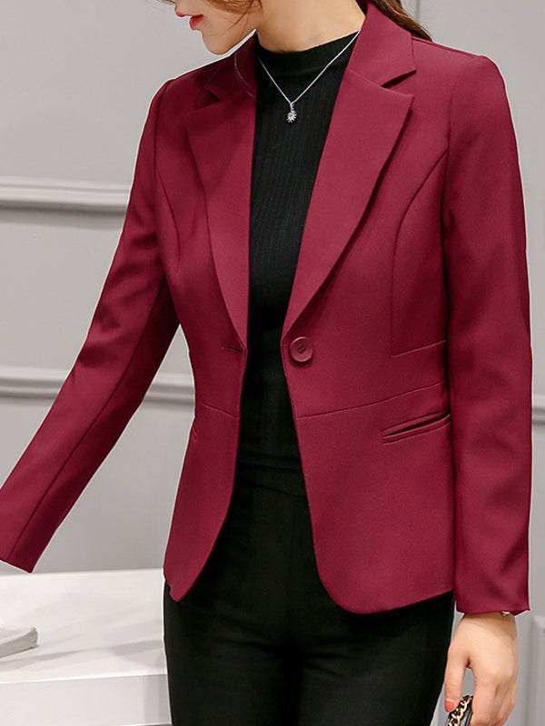 Valenzora | Schwarzer Blazer für Damen, Bürojacke, Anzugjacke mit Taschen