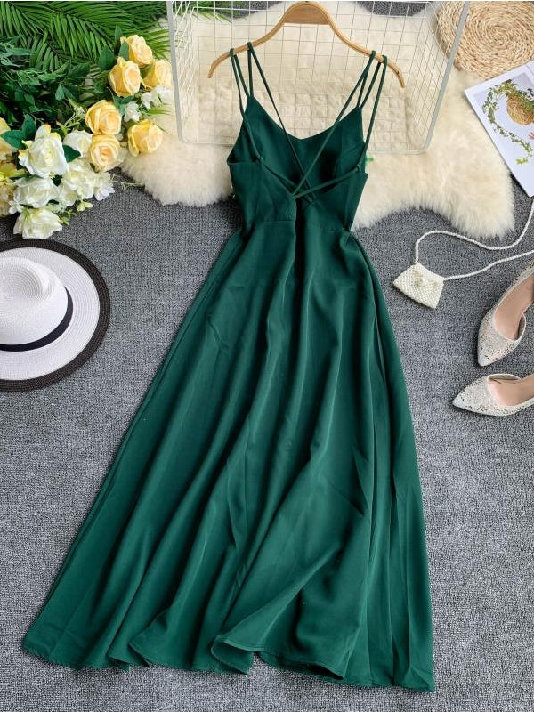 Valenzora | Maxikleid aus smaragdgrüner Baumwollspitze, trägerlos, langes, sexy Damenkleid