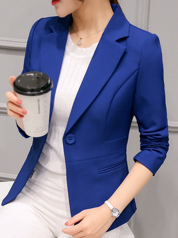 Valenzora | Schwarzer Blazer für Damen, Bürojacke, Anzugjacke mit Taschen