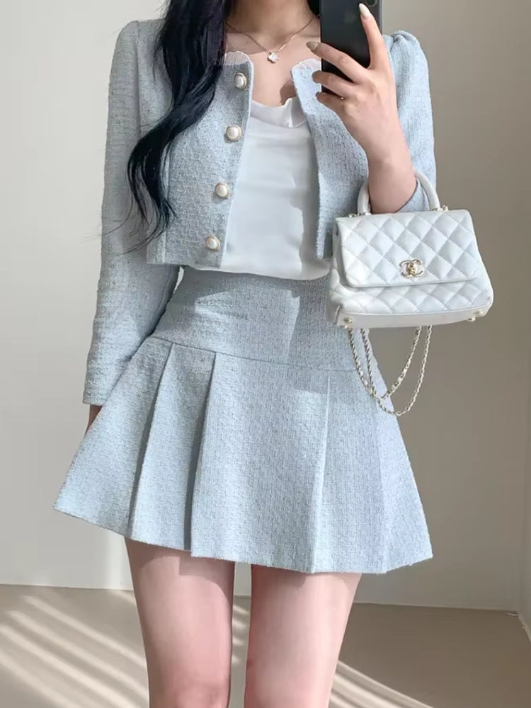 Valenzora | Slim Women's High Waist Mini Skirt Sets