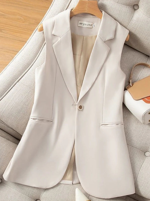 Valenzora | Women's Vest Jacket Sleeveless Blazer