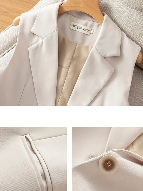 Valenzora | Women's Vest Jacket Sleeveless Blazer