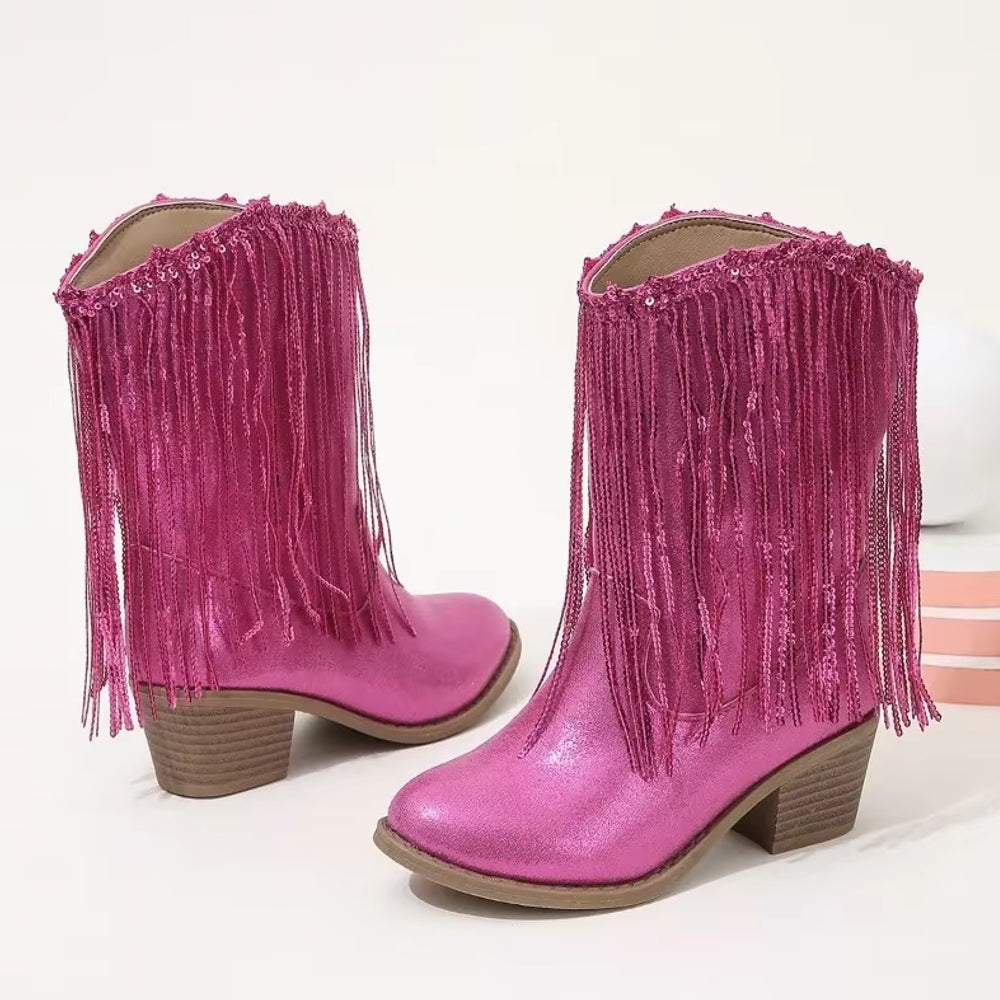 Valenzora | Tupsut Pink Elegant Britannia Princess Kids Boots