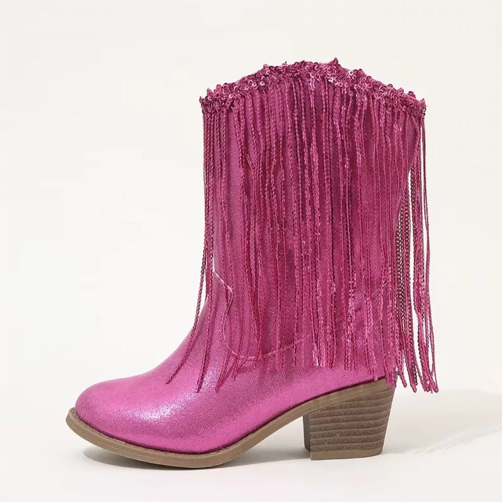 Valenzora | Tupsut Pink Elegant Britannia Princess Kids Boots