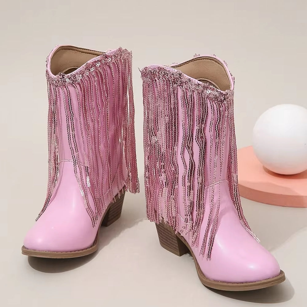 Valenzora | Tupsut Pink Elegant Britannia Princess Kids Boots