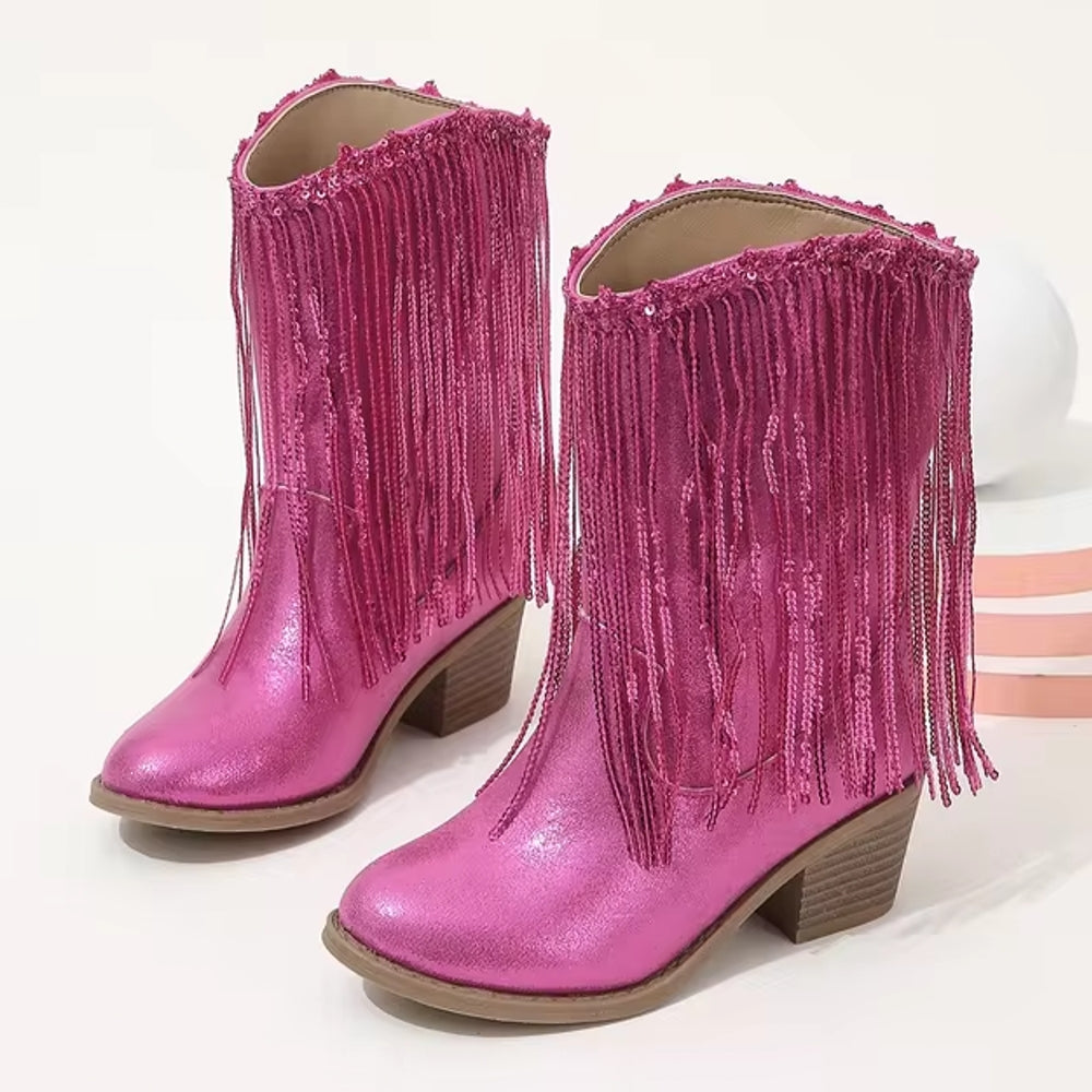 Valenzora | Tupsut Pink Elegant Britannia Princess Kids Boots