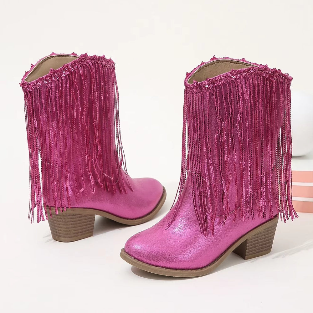 Valenzora | Tupsut Pink Elegant Britannia Princess Kids Boots