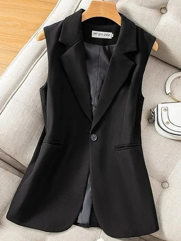 Valenzora | Women's Vest Jacket Sleeveless Blazer